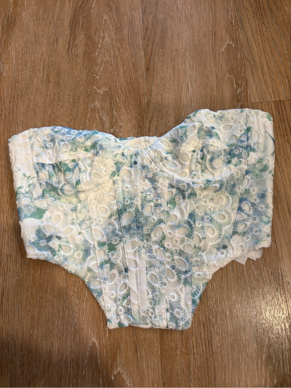 Bardot White Strapless Bustier Top